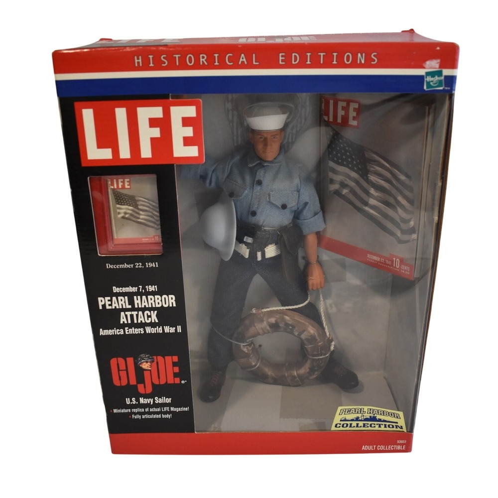 GI Joe Action Figure U.S. Navy Sailor 12" Blue Pearl Harbor LIFE Edition
